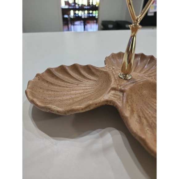 Vtg Royal Haeger 3 Section Serving Dish tidbit candy dish - Picture 5 of 8